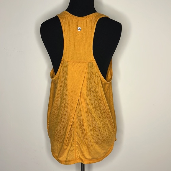 PRANA Womens Justine Tank Top Racer Back Mustard Curry M - Picture 5 of 10